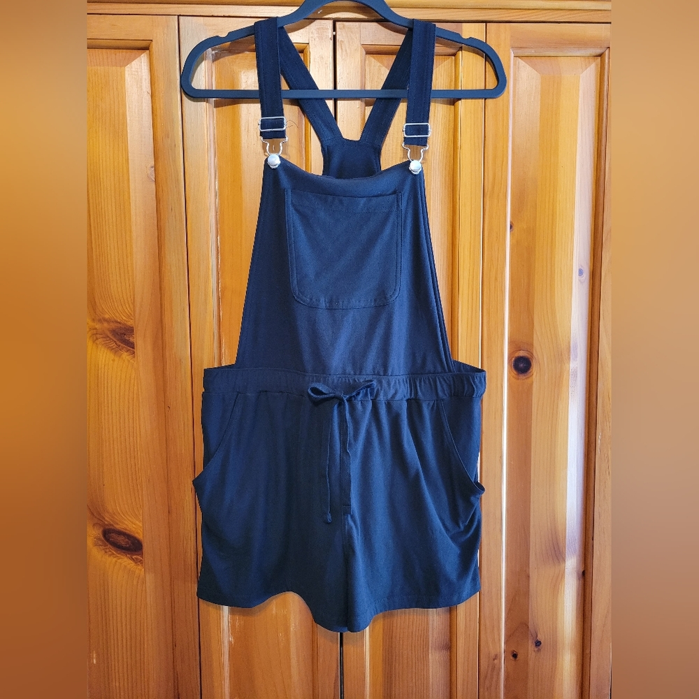 ❤️ No Boundaries Knit Shortalls Romper Black Size 11/13
